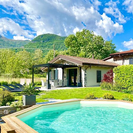 Villa Larius Gravedona Bagian luar foto