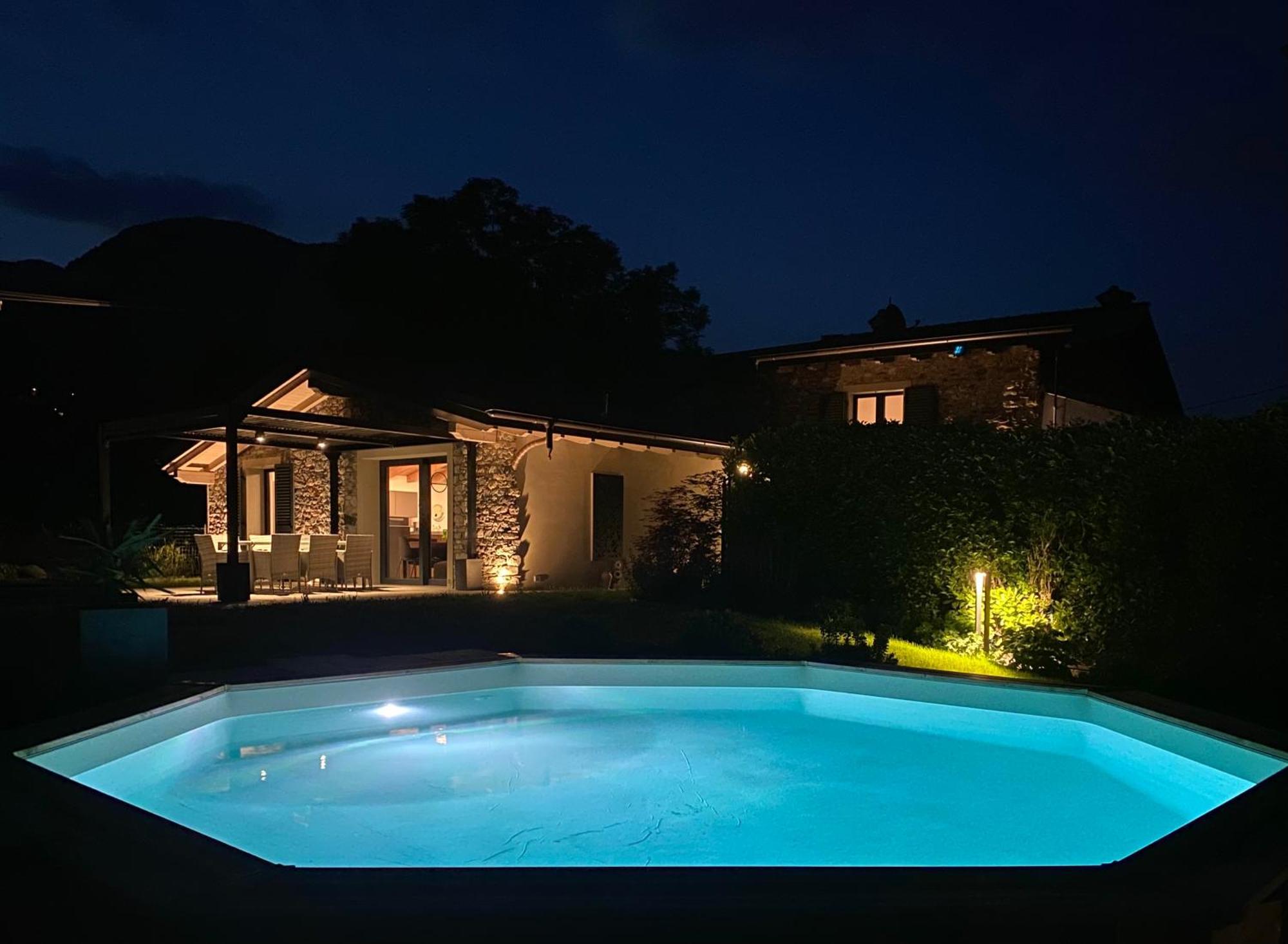 Villa Larius Gravedona Bagian luar foto